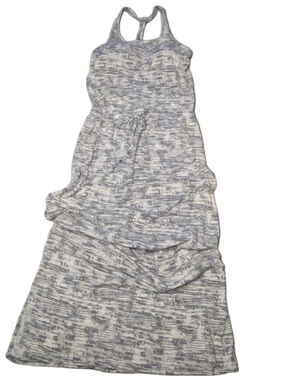 Women's Athleta Gray White Striped Maxi Tank Top Dress S